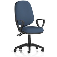 Eclipse Plus II Lever Task Operator Chair, Fixed Height Arms, Quest Whelk