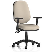 Eclipse Plus II Lever Task Operator Chair, Height Adjustable Arms, Quest Salt