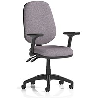 Eclipse Plus II Lever Task Operator Chair, Folding Arms, Rivet Fuse