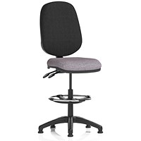 Eclipse Plus II High Rise Black Back Operator Chair, Rivet Fuse