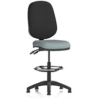 Eclipse Plus II High Rise Black Back Operator Chair, Rivet Tensile