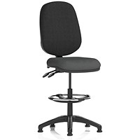 Eclipse Plus II High Rise Black Back Operator Chair, Quest Mussel