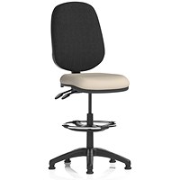Eclipse Plus II High Rise Black Back Operator Chair, Quest Salt