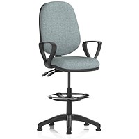 Eclipse Plus II High Rise Operator Chair, Fixed Arms, Rivet Tensile