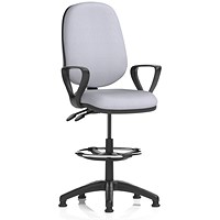 Eclipse Plus II High Rise Operator Chair, Fixed Arms, Quest Shell