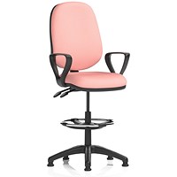 Eclipse Plus II High Rise Operator Chair, Fixed Arms, Quest Shrimp