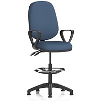 Eclipse Plus II High Rise Operator Chair, Fixed Arms, Quest Whelk