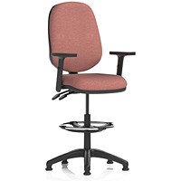 Eclipse Plus II High Rise Operator Chair, Height Adjustable Arms, Rivet Forge