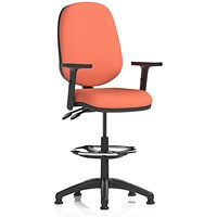 Eclipse Plus II High Rise Operator Chair, Height Adjustable Arms, Quest Crab