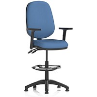 Eclipse Plus II High Rise Operator Chair, Height Adjustable Arms, Quest Limpet