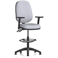 Eclipse Plus II High Rise Operator Chair, Height Adjustable Arms, Quest Shell