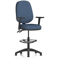 Eclipse Plus II High Rise Operator Chair, Height Adjustable Arms, Quest Whelk