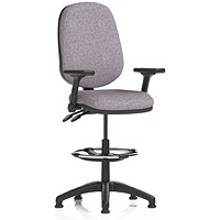 Eclipse Plus II High Rise Operator Chair, Folding Arms, Rivet Fuse