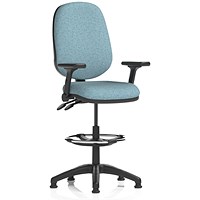 Eclipse Plus II High Rise Operator Chair, Folding Arms, Rivet Quench