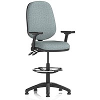 Eclipse Plus II High Rise Operator Chair, Folding Arms, Rivet Tensile