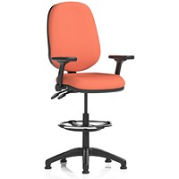 Eclipse Plus II High Rise Operator Chair, Folding Arms, Quest Crab