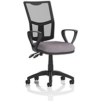 Eclipse Plus II Mesh Back Lever Task Operator Chair, Fixed Height Arms, Rivet Fuse