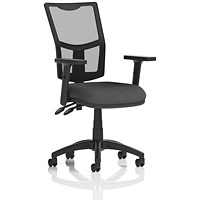 Eclipse Plus II Mesh Back Lever Task Operator Chair, Height Adjustable Arms, Quest Mussel