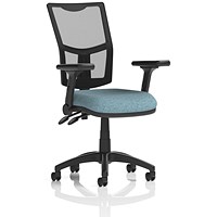 Eclipse Plus II Mesh Back Lever Task Operator Chair, Folding Arms, Rivet Quench