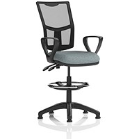 Eclipse Plus II Mesh Back High Rise Operator Chair, Fixed Arms, Rivet Tensile