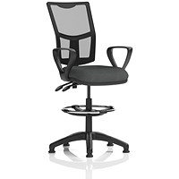 Eclipse Plus II Mesh Back High Rise Operator Chair, Fixed Arms, Quest Mussel