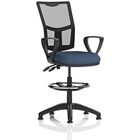 Eclipse Plus II Mesh Back High Rise Operator Chair, Fixed Arms, Quest Whelk