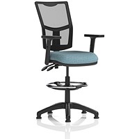 Eclipse Plus II Mesh Back High Rise Operator Chair, Height Adjustable Arms, Rivet Quench