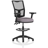 Eclipse Plus II Mesh Back High Rise Operator Chair, Folding Arms, Rivet Fuse