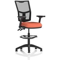 Eclipse Plus II Mesh Back High Rise Operator Chair, Folding Arms, Quest Crab
