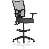 Eclipse Plus II Mesh Back High Rise Operator Chair, Folding Arms, Quest Mussel