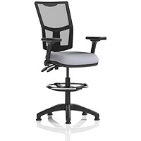 Eclipse Plus II Mesh Back High Rise Operator Chair, Folding Arms, Quest Shell