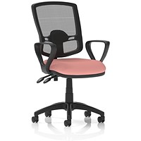 Eclipse Plus II Deluxe Mesh Back Lever Task Operator Chair, Fixed Height Arms, Quest Shrimp