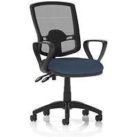 Eclipse Plus II Deluxe Mesh Back Lever Task Operator Chair, Fixed Height Arms, Quest Whelk
