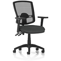 Eclipse Plus II Deluxe Mesh Back Lever Task Operator Chair, Height Adjustable Arms, Quest Mussel