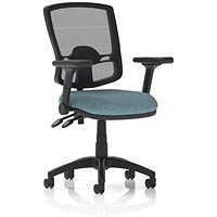 Eclipse Plus II Deluxe Mesh Back Lever Task Operator Chair, Folding Arms, Rivet Quench