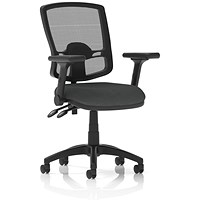 Eclipse Plus II Deluxe Mesh Back Lever Task Operator Chair, Folding Arms, Quest Mussel