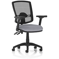 Eclipse Plus II Deluxe Mesh Back Lever Task Operator Chair, Folding Arms, Quest Shell