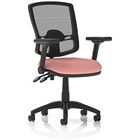 Eclipse Plus II Deluxe Mesh Back Lever Task Operator Chair, Folding Arms, Quest Shrimp