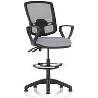 Eclipse Plus II Deluxe Mesh Back High Rise Operator Chair, Fixed Arms, Quest Shell