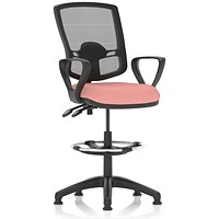 Eclipse Plus II Deluxe Mesh Back High Rise Operator Chair, Fixed Arms, Quest Shrimp