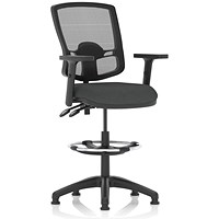 Eclipse Plus II Deluxe Mesh Back High Rise Operator Chair, Height Adjustable Arms, Quest Mussel