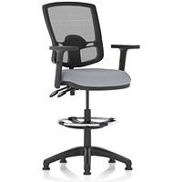 Eclipse Plus II Deluxe Mesh Back High Rise Operator Chair, Height Adjustable Arms, Quest Shell