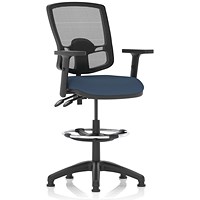 Eclipse Plus II Deluxe Mesh Back High Rise Operator Chair, Height Adjustable Arms, Quest Whelk