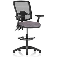 Eclipse Plus II Deluxe Mesh Back High Rise Operator Chair, Folding Arms, Rivet Fuse