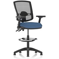 Eclipse Plus II Deluxe Mesh Back High Rise Operator Chair, Folding Arms, Quest Limpet