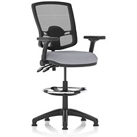 Eclipse Plus II Deluxe Mesh Back High Rise Operator Chair, Folding Arms, Quest Shell
