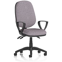 Eclipse Plus III Lever Task Operator Chair, Fixed Height Arms, Rivet Fuse