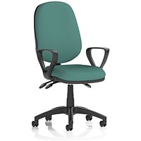 Eclipse Plus III Lever Task Operator Chair, Fixed Height Arms, Quest Kelp