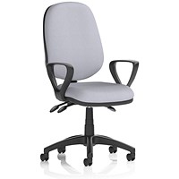 Eclipse Plus III Lever Task Operator Chair, Fixed Height Arms, Quest Shell