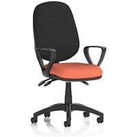 Eclipse Plus III Black Back Lever Task Operator Chair, Fixed Height Arms, Quest Crab
